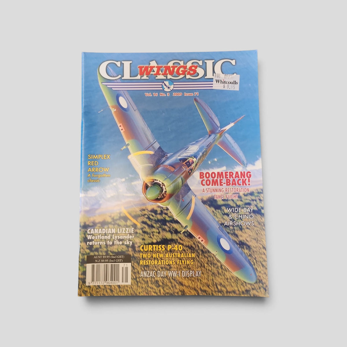 Classic Wings – Vol. 16 No. 3, Issue 71 – 2009 actual cover