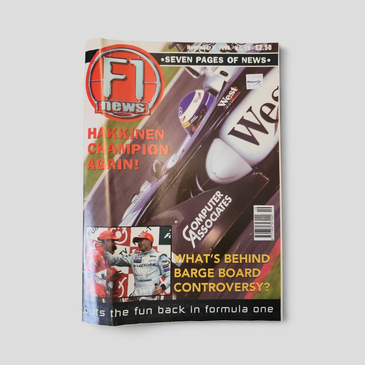 F1 News – No. 19 – November 6 1999 — original front cover