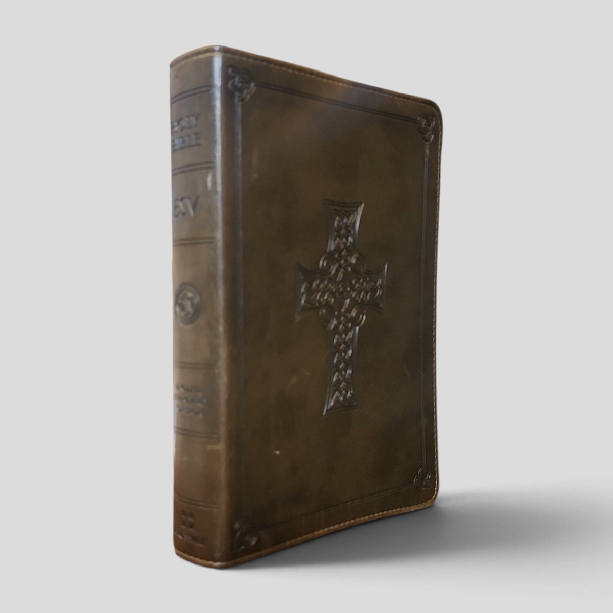 ESV Holy Bible — Large Print Compact Edition, Celtic Cross Cover — actual copy