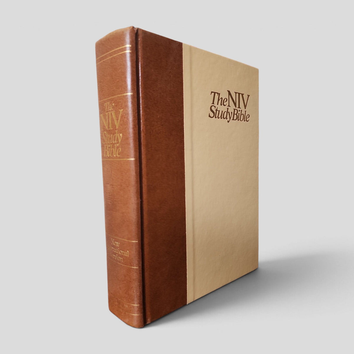 The NIV Study Bible — Fifth Printing, Brown and Cream Hardcover — actual copy