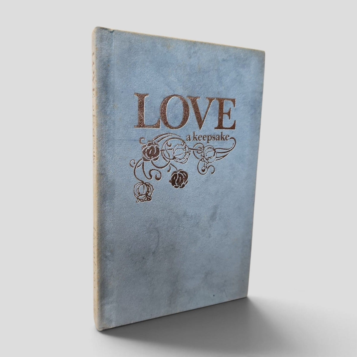 Love: A Keepsake edited by Helen Exley — blue velveteen front cover