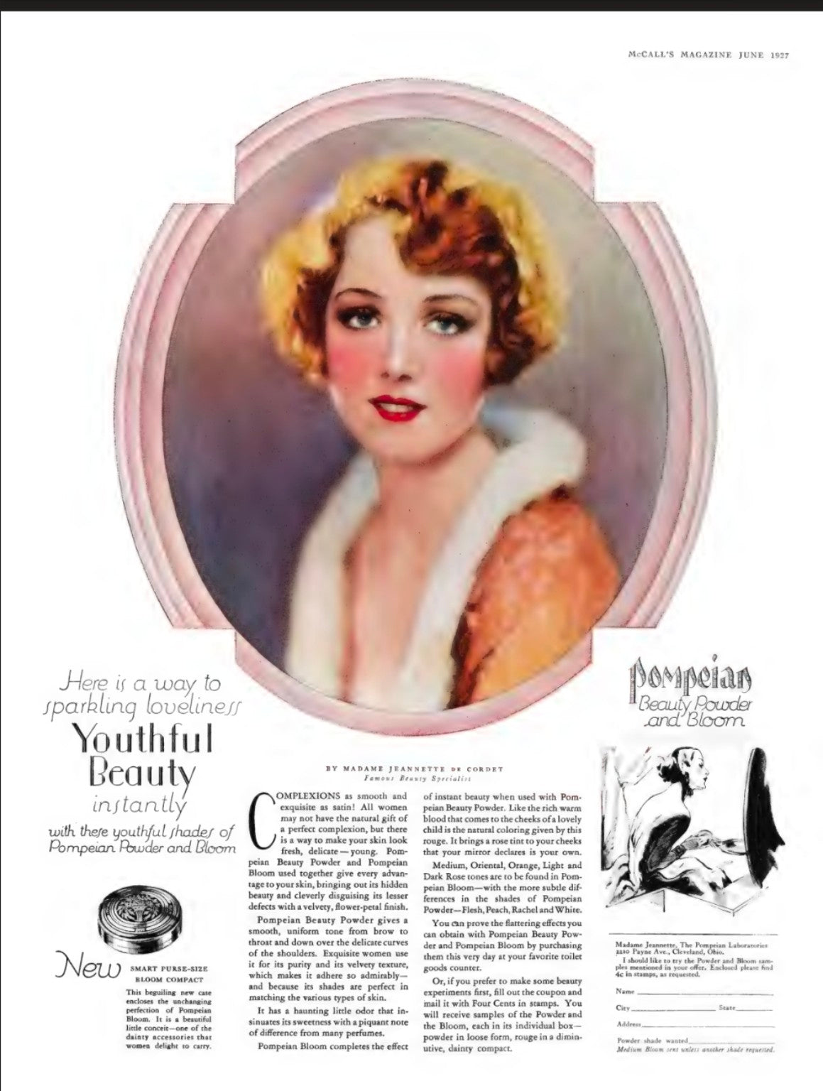 McCall's Magazine June 1927 vintage beauty advertisement page