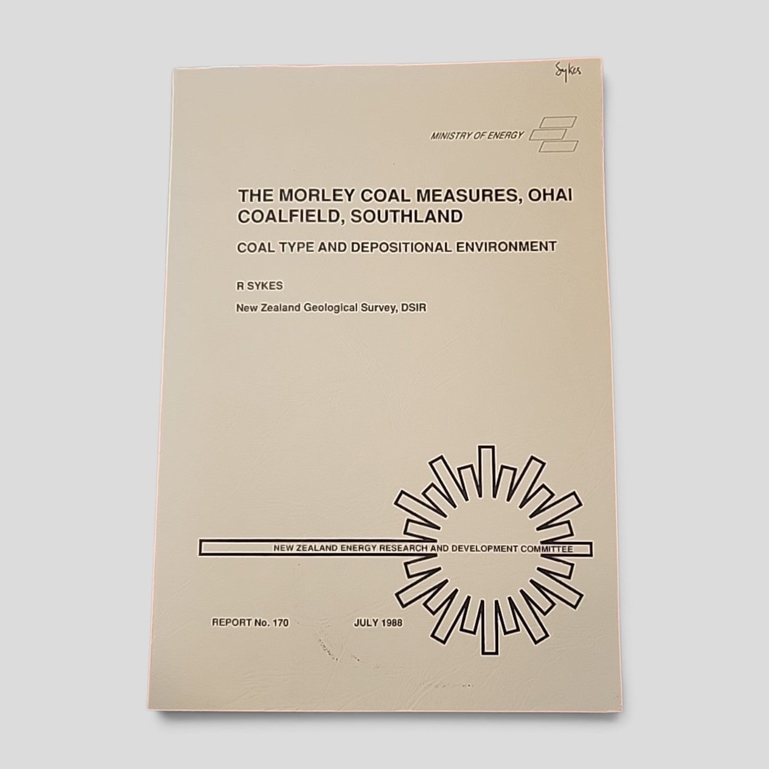 The Morley Coal Measures, Ohai Coalfield, Southland by R. Sykes, NZERDC Report No. 170, July 1988