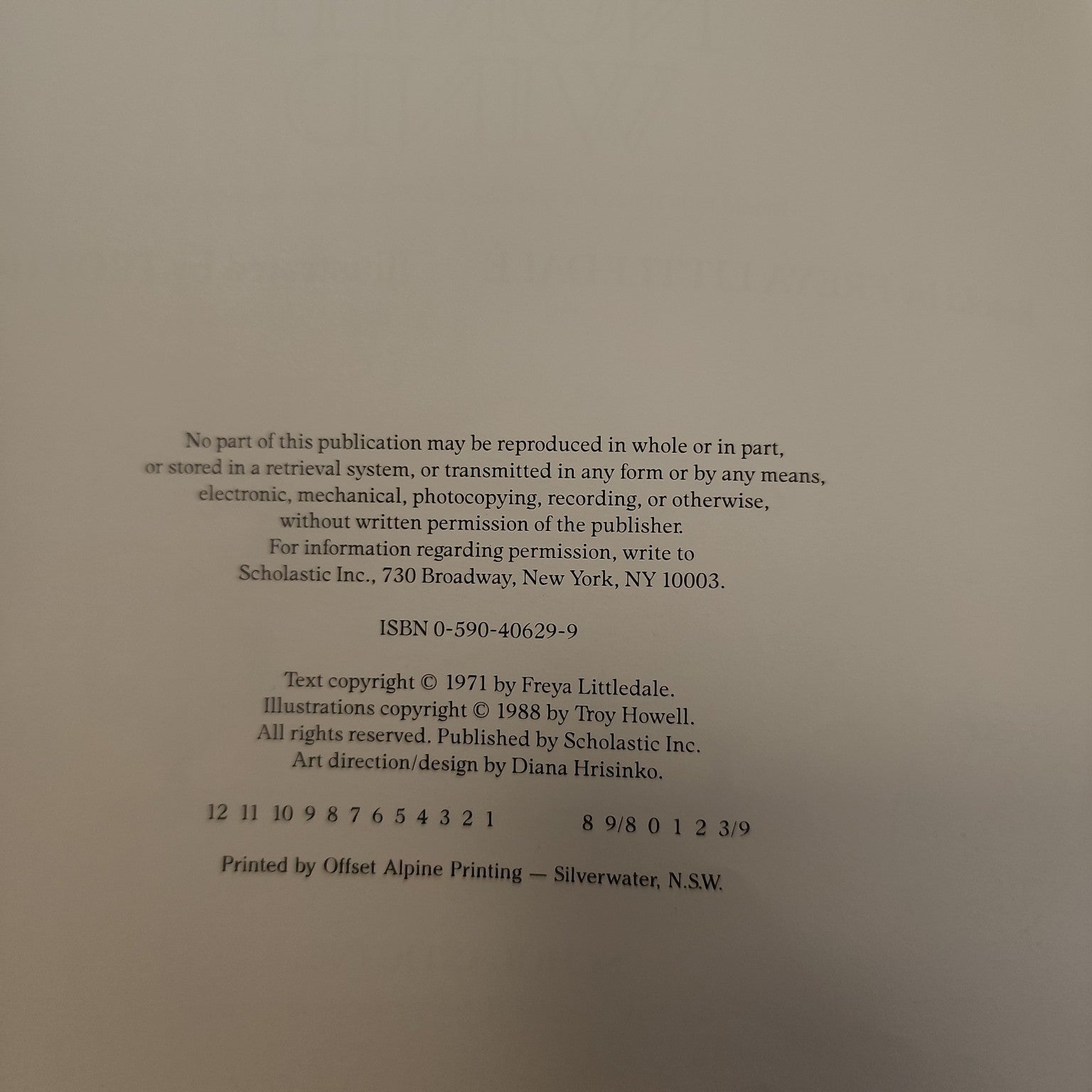 Peter and the North Wind copyright and ISBN page