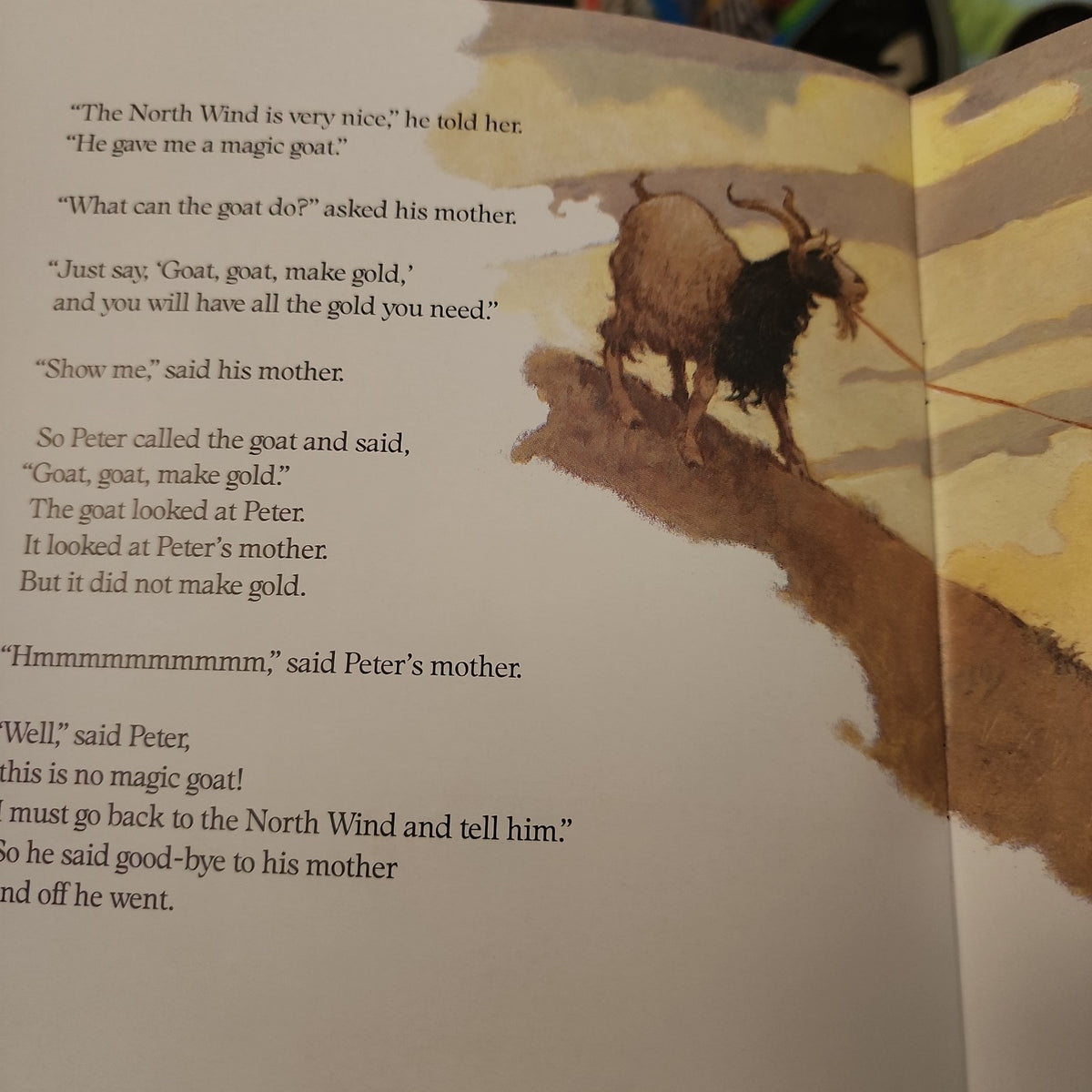 Interior page from Peter and the North Wind