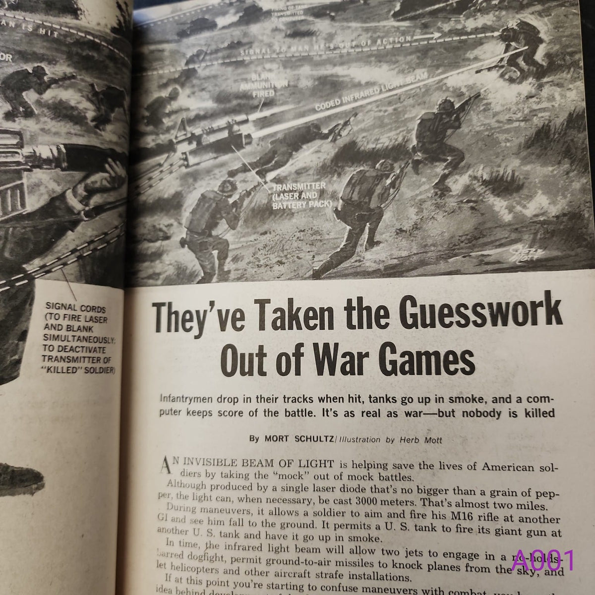 Interior article page from Popular Mechanics October 1969 showing They've Taken the Guesswork Out of War Games