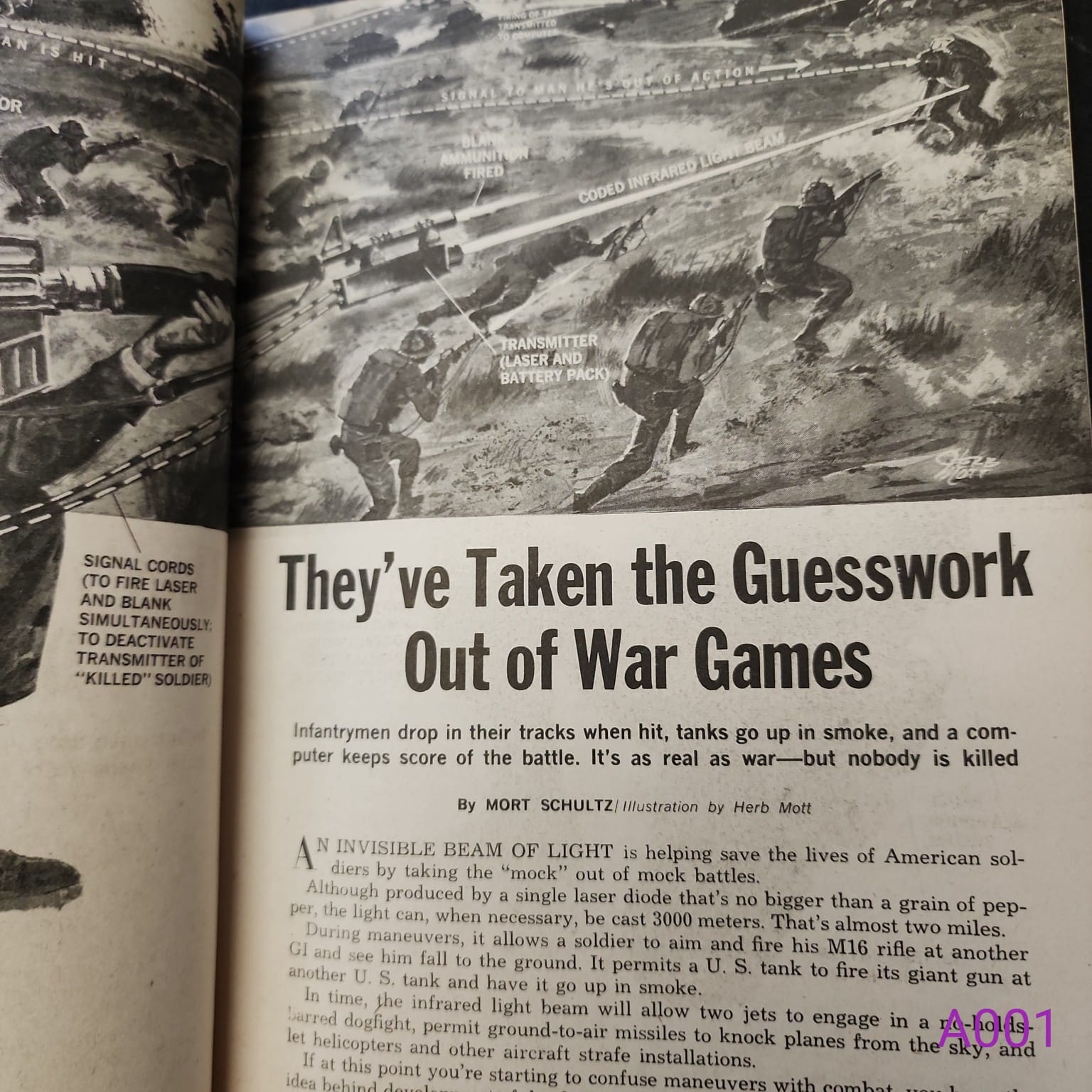 Interior article page from Popular Mechanics October 1969 showing They've Taken the Guesswork Out of War Games