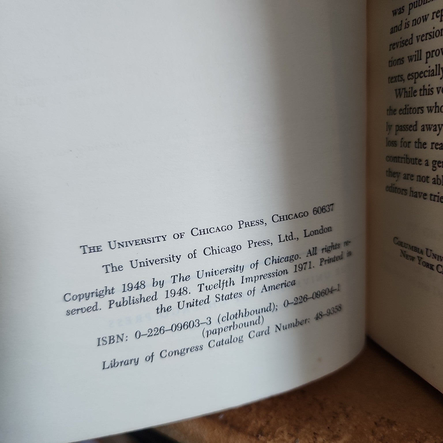 The Renaissance Philosophy of Man - University of Chicago Press copyright and ISBN page