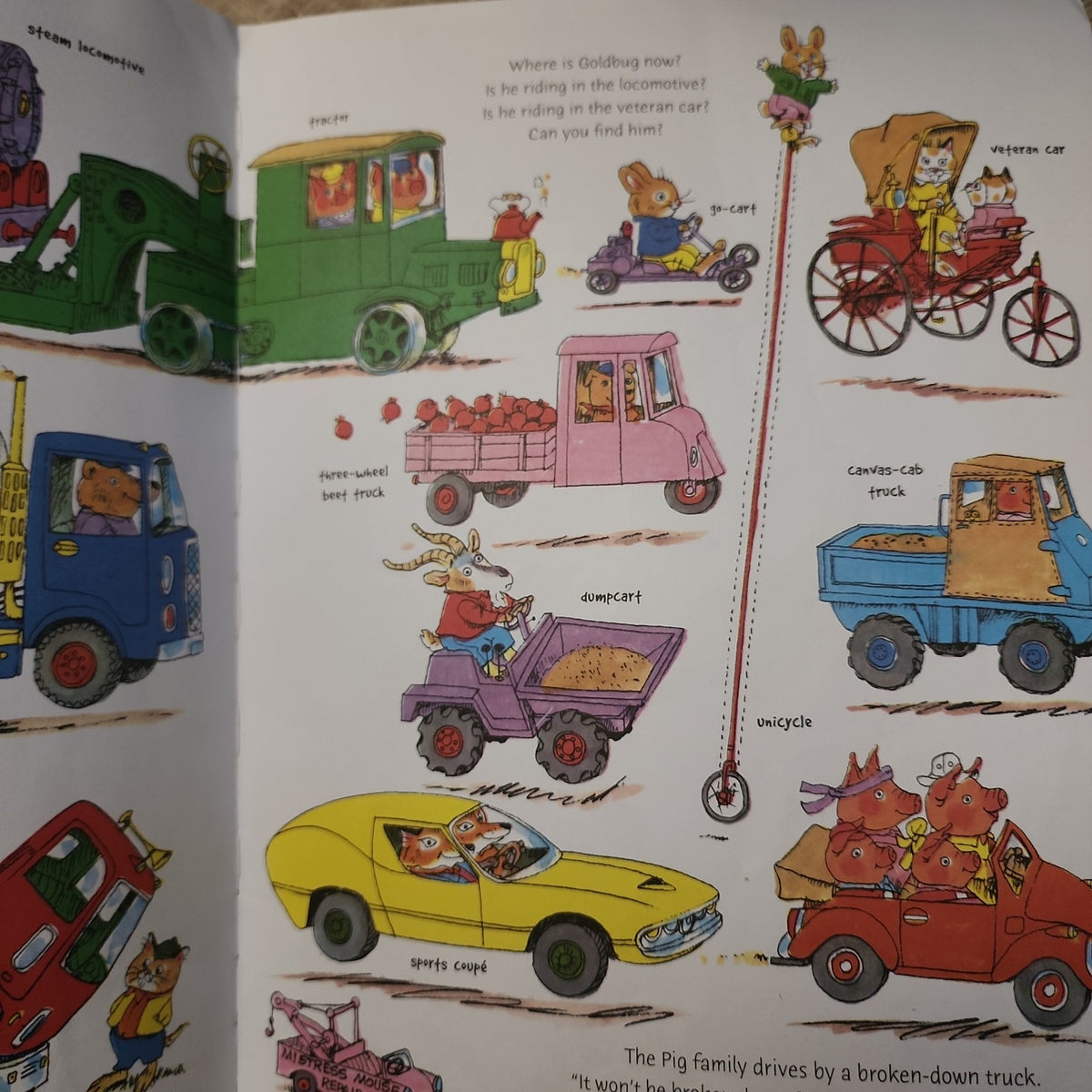 Interior illustration from Richard Scarry's Cars and Trucks and Things That Go