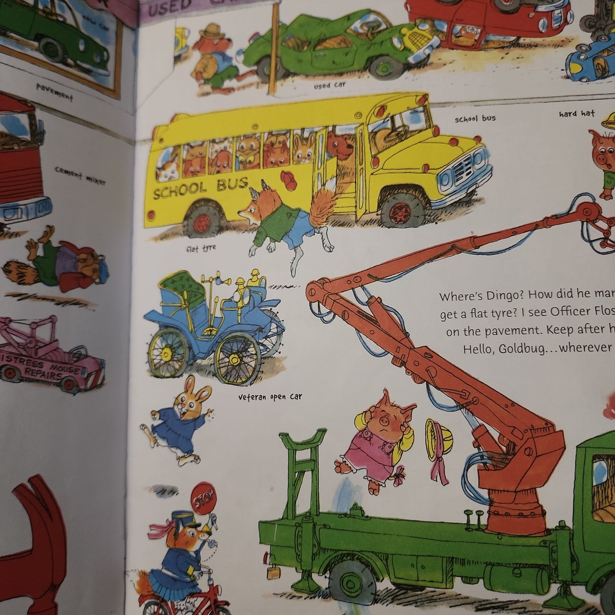 Interior illustration from Richard Scarry's Cars and Trucks and Things That Go