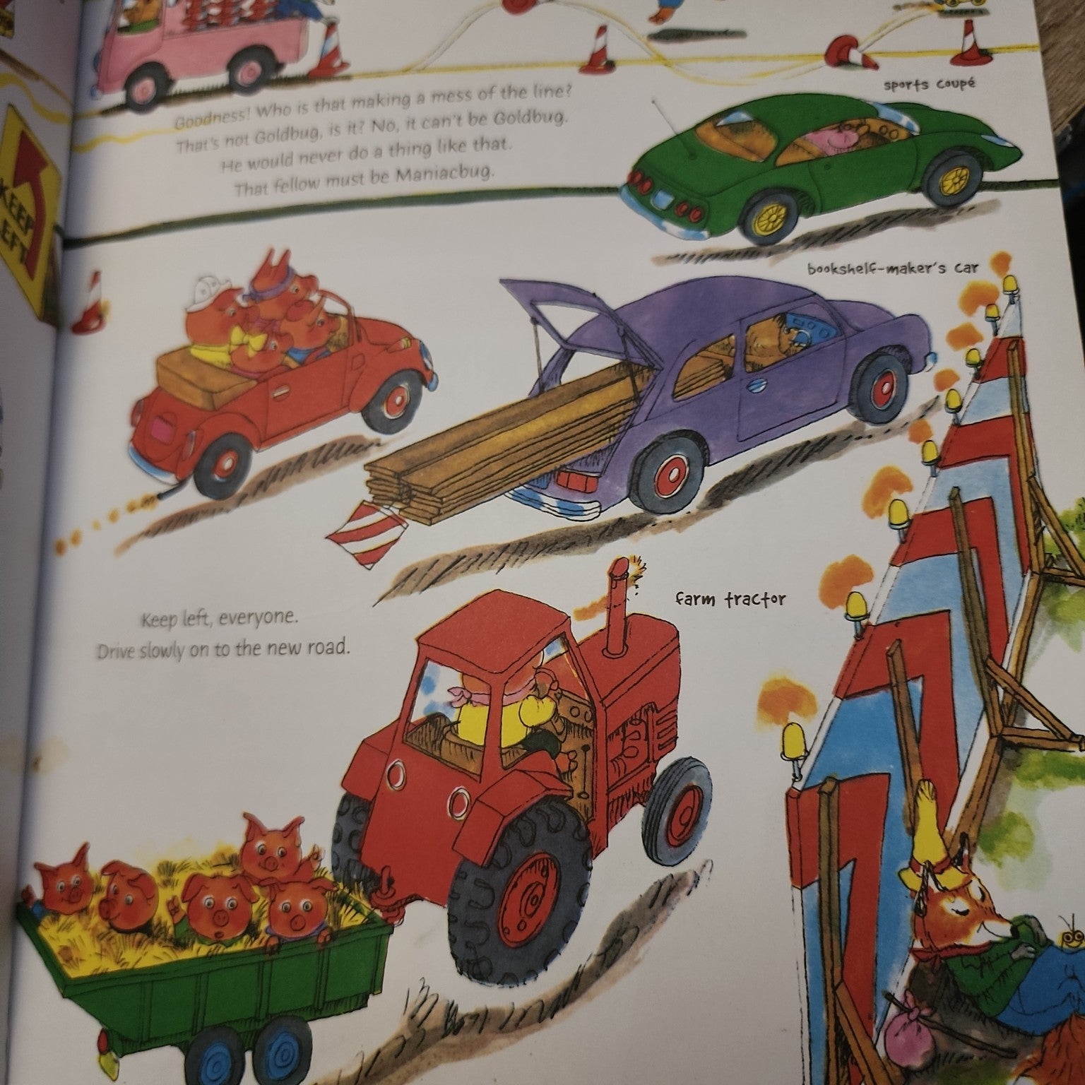 Interior illustration from Richard Scarry's Cars and Trucks and Things That Go
