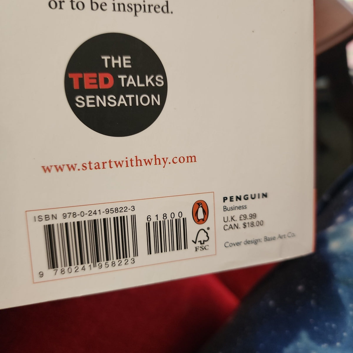 Start With Why by Simon Sinek ISBN 9780241958223 back cover detail