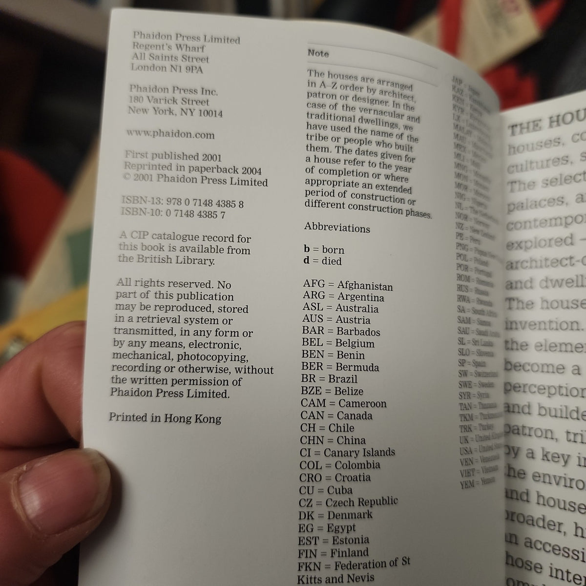 The House Book by Phaidon Press - copyright and ISBN page