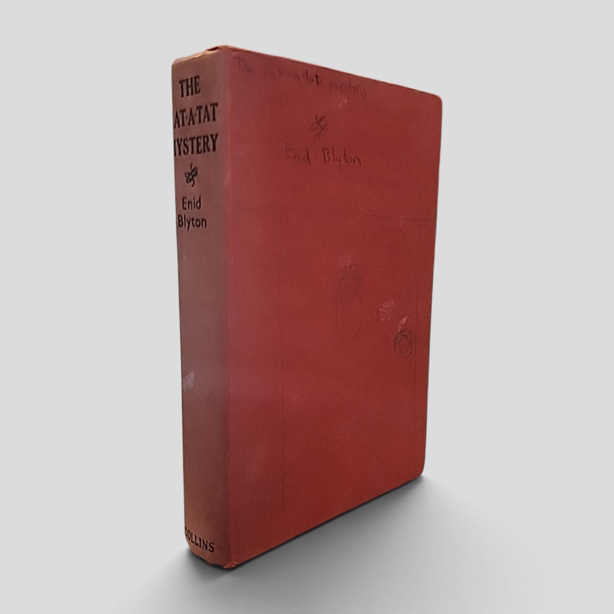 The Rat-A-Tat Mystery by Enid Blyton, Collins first edition 1956 red cloth hardcover
