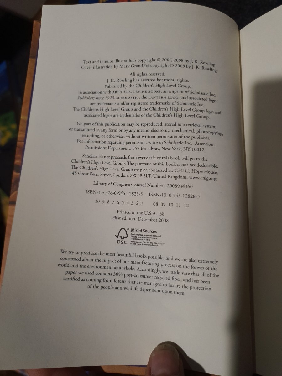 The Tales of Beedle the Bard by J.K. Rowling USA 1st/1st - Books Worth Keeping