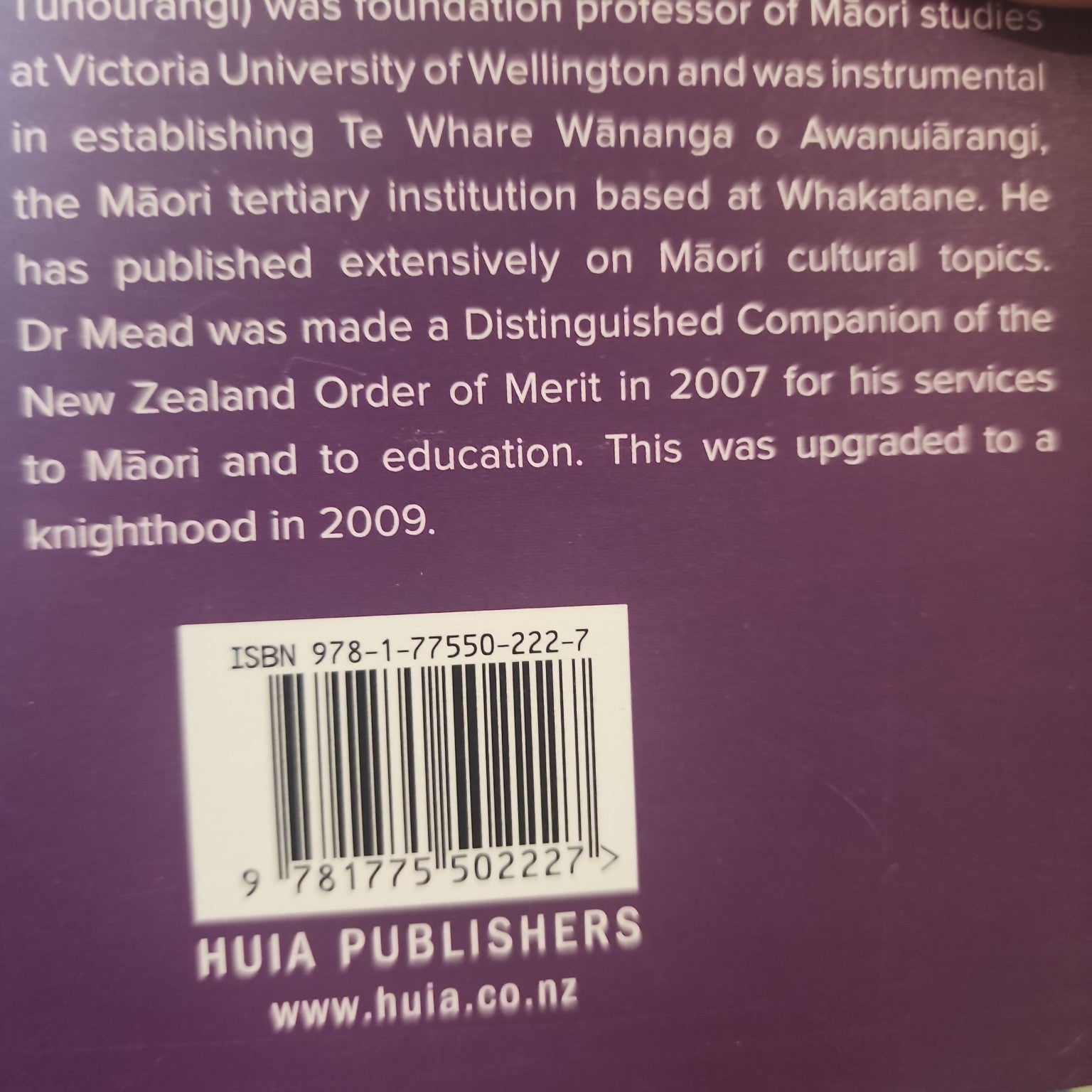 Tikanga Māori: Living by Māori Values by Hirini Moko Mead ISBN 9781775502227