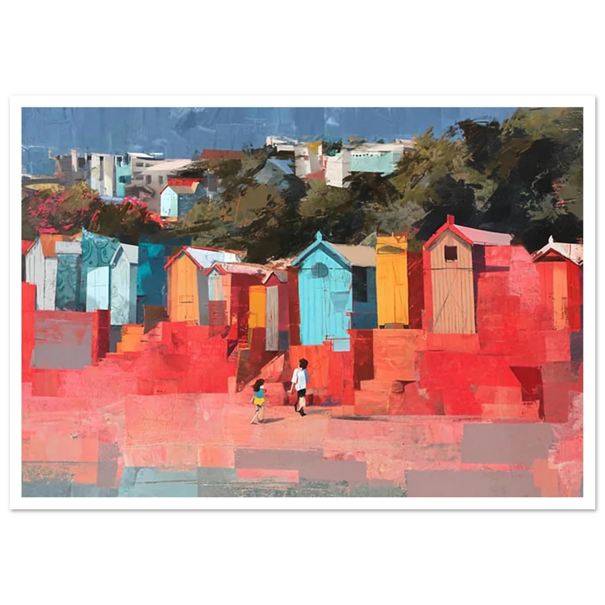 Titahi Bay Boatsheds Classic Semi - Glossy Paper Poster - Books Worth Keeping