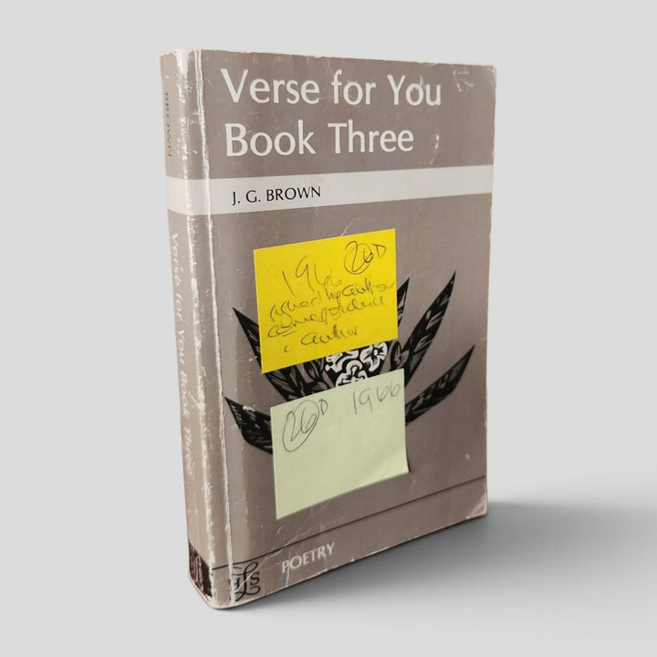 Front cover of Verse for You: Book Three by J. G. Brown