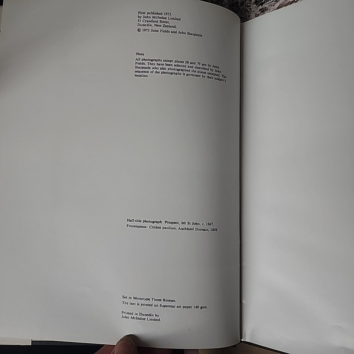 Copyright page for Victorian Auckland by John Fields and John Stacpoole