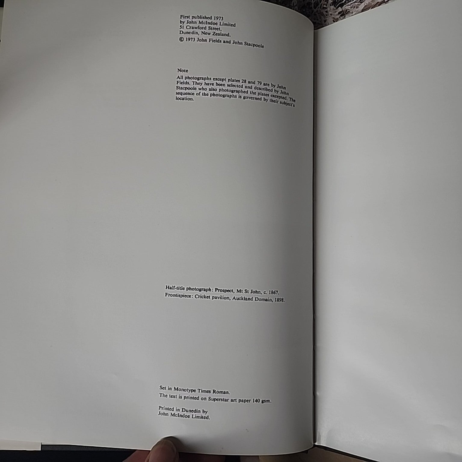 Copyright page for Victorian Auckland by John Fields and John Stacpoole