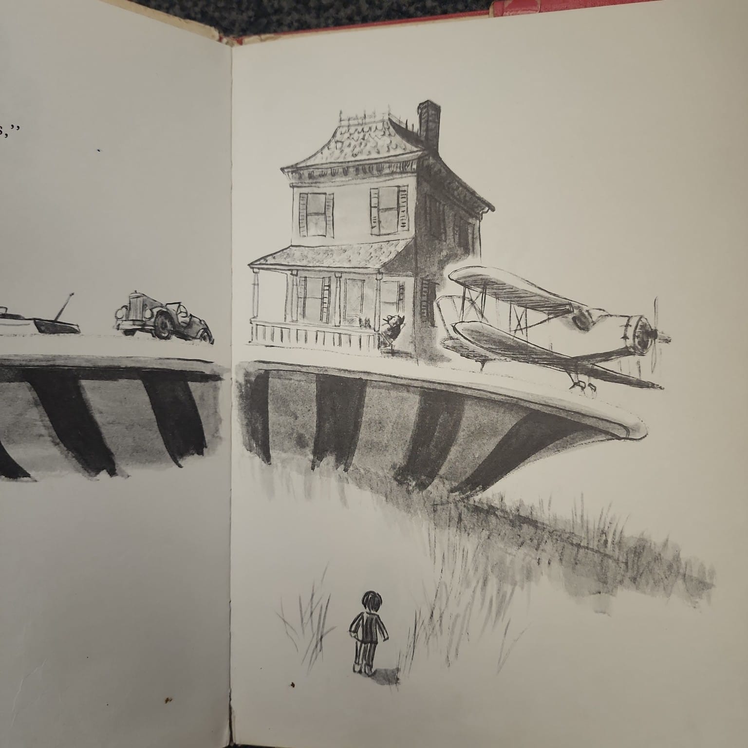 Walker, the Witch, and the Striped Flying Saucer by James Stevenson - interior illustration