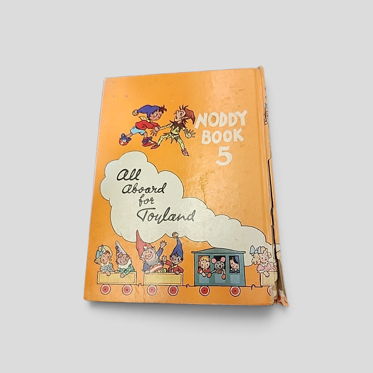 Well Done Noddy by Enid Blyton, Noddy Book 5, vintage Purnell hardcover back cover
