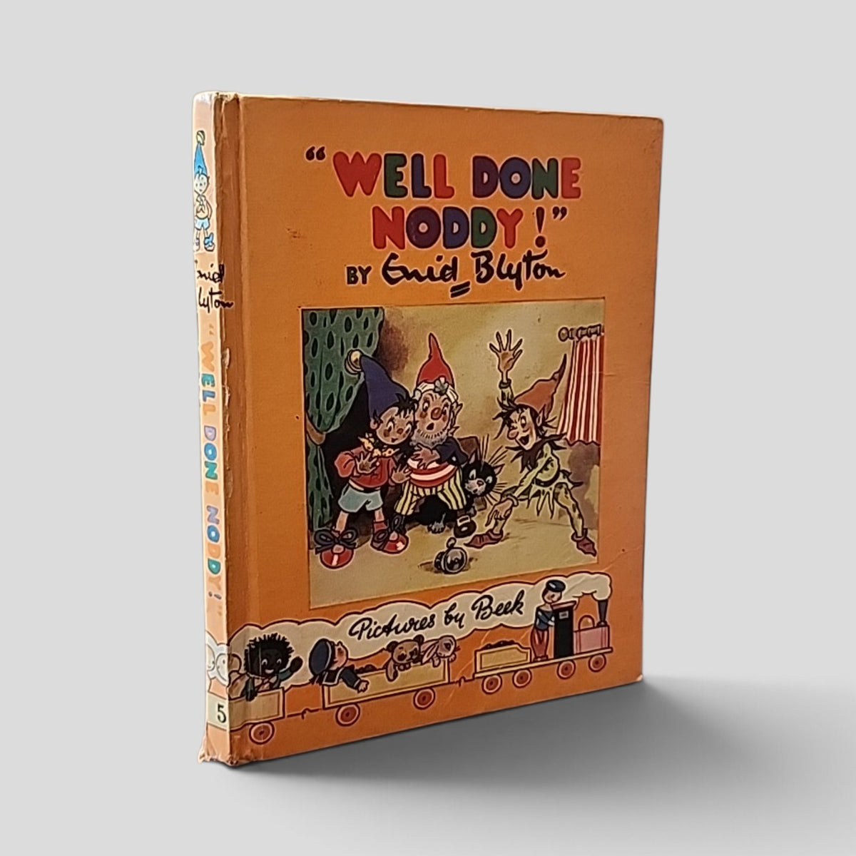Well Done Noddy by Enid Blyton illustrated ownership page and Purnell printing details